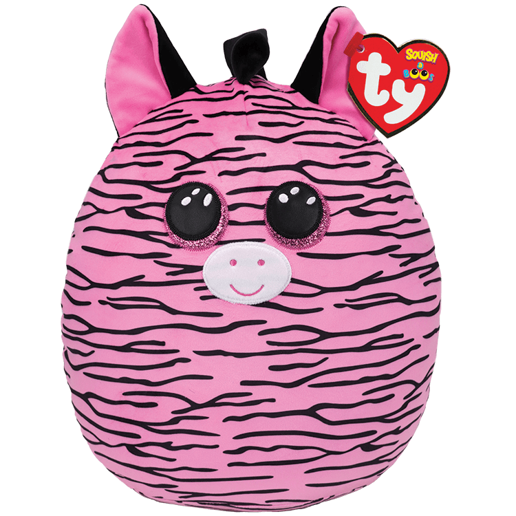 TY-Squish A Boo - Zoey the Zebra-39294-10" Small-Legacy Toys